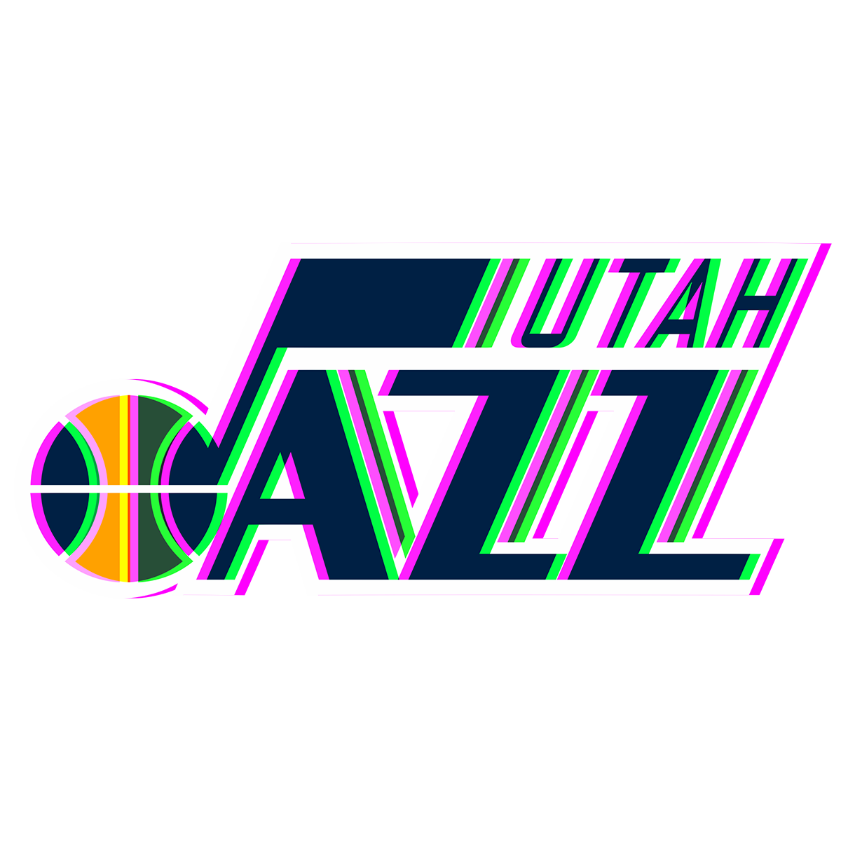 Phantom Utah Jazz logo iron on paper